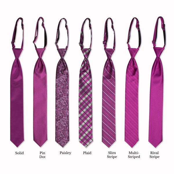 Classic Long Tie - Mulberry Collage