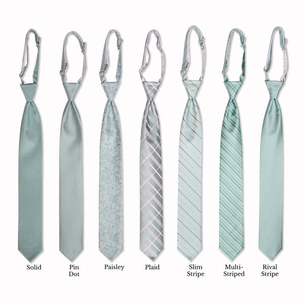 Classic Long Tie - Opal Collage