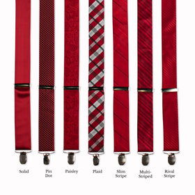 Classic Adjustable Suspenders - Claret