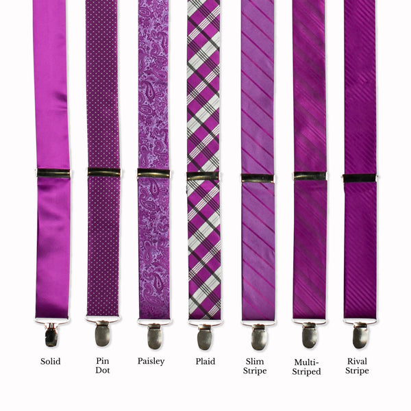 Classic Adjustable Suspenders - Fireweed Collage