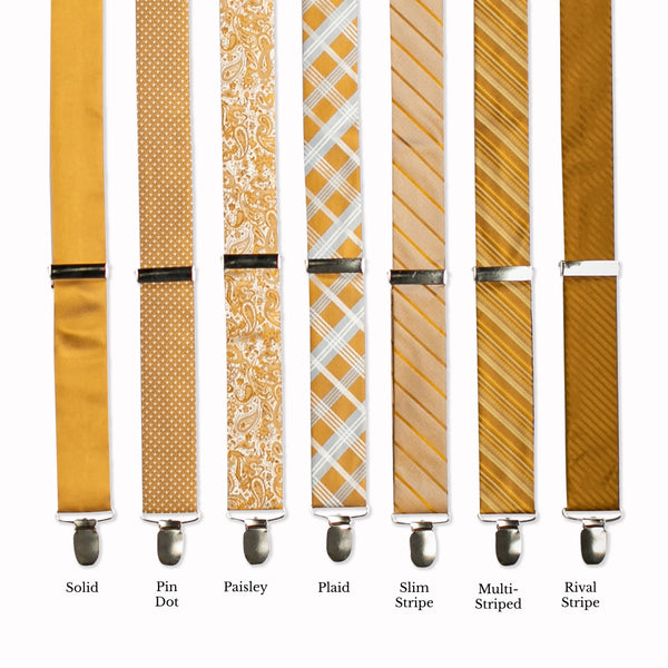 Classic Adjustable Suspenders - Golden Collage