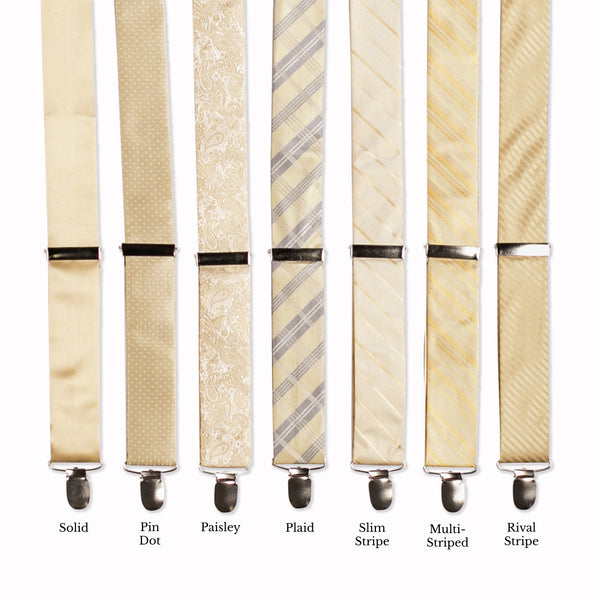 Classic Adjustable Suspenders - Harvest Collage