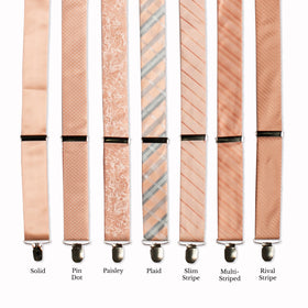 Classic Adjustable Suspenders - Peach