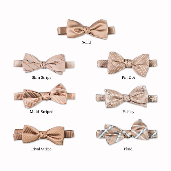 Classic Bow Tie - Taupe Collage