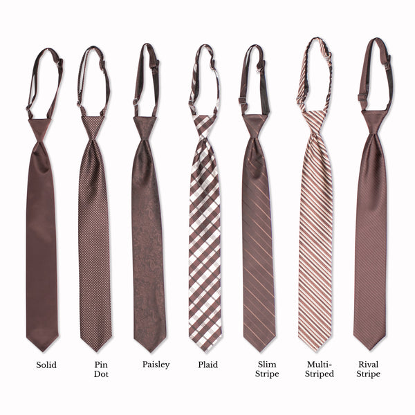 Classic Long Tie - Coffee Collage