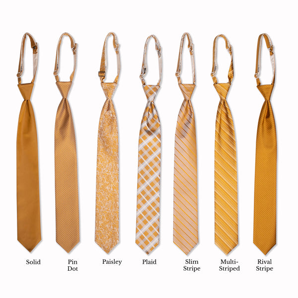 Classic Long Tie - Golden Collage