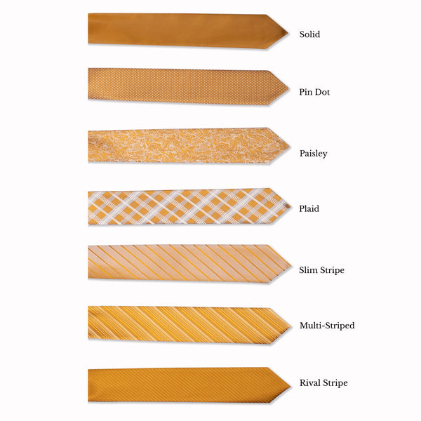 Classic Long Tie - Golden