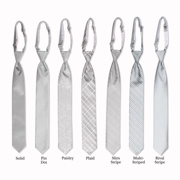 Classic Long Tie - Gray Collage