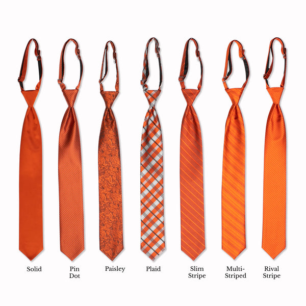 Classic Long Tie - Rust Collage