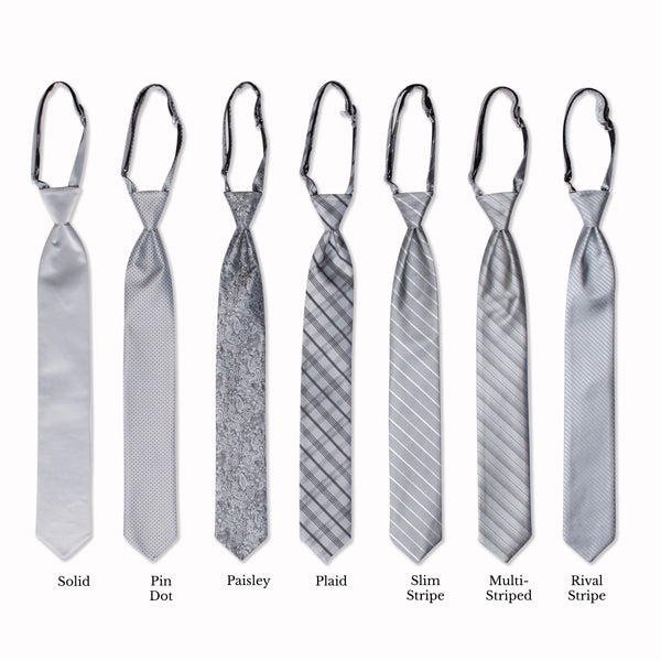 Classic Long Tie - Slate Collage