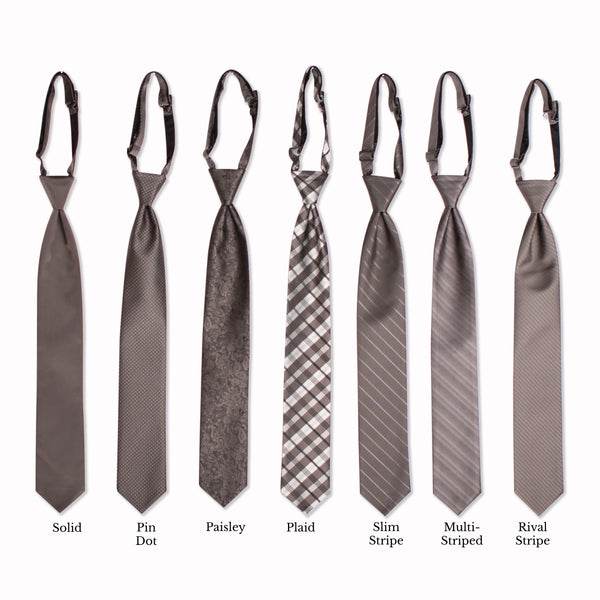 Classic Long Tie - Smoke Collage