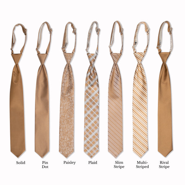 Classic Long Tie - Wheat Collage