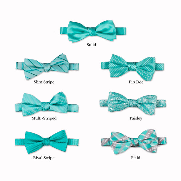 Classic Bow Tie - Aqua Collage