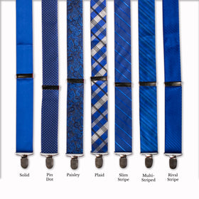 Classic Adjustable Suspenders - Azurite
