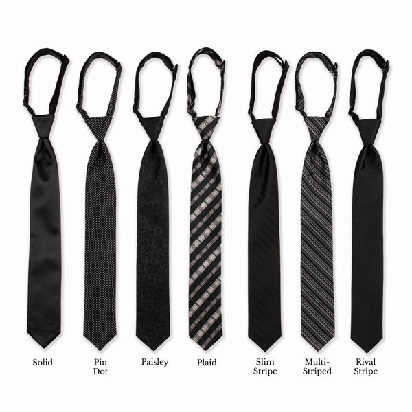 Classic Long Tie - Black Collage