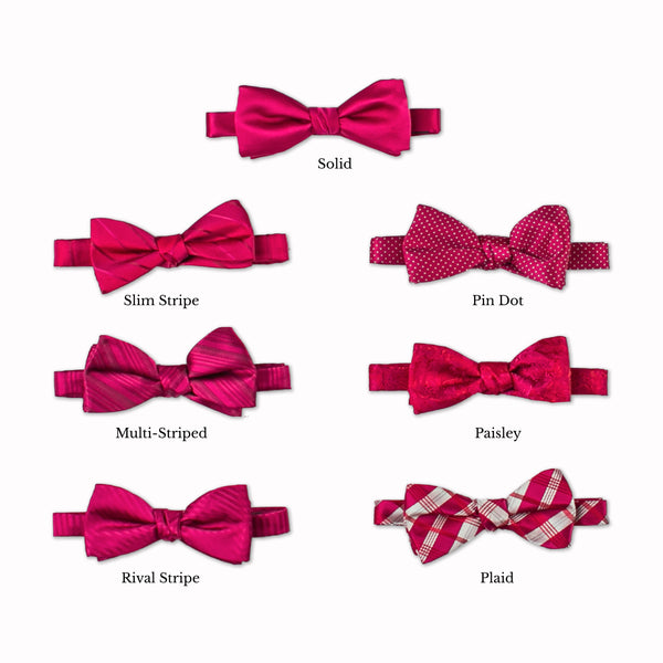 Classic Bow Tie - Burgundy Collage
