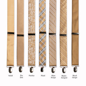 Classic Adjustable Suspenders - Caramel