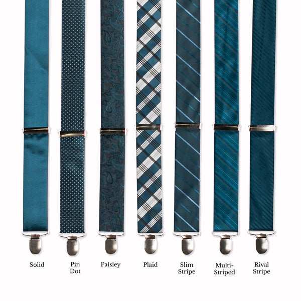 Classic Adjustable Suspenders - Caribbean Collage