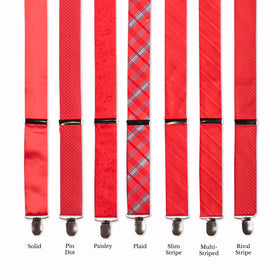 Classic Adjustable Suspenders - Carnelian