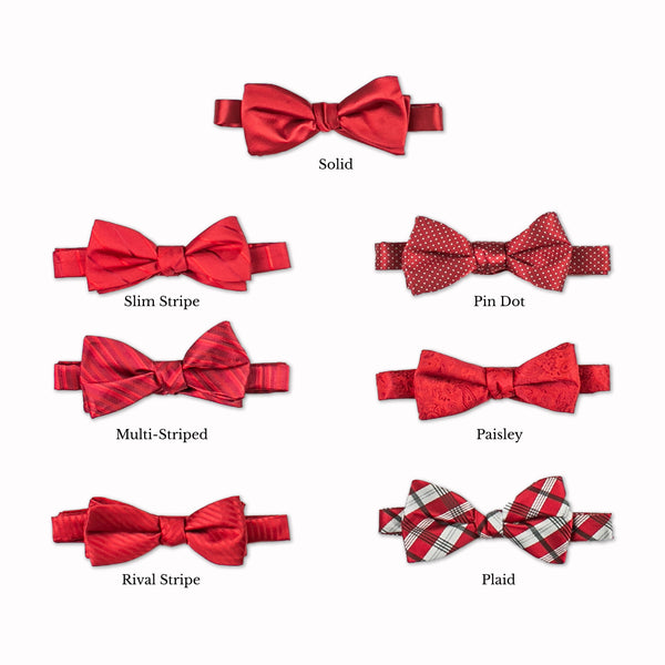 Classic Bow Tie - Claret Collage