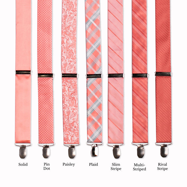 Classic Adjustable Suspenders - Conch Collage