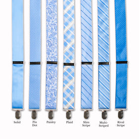 Classic Adjustable Suspenders - Cornflower