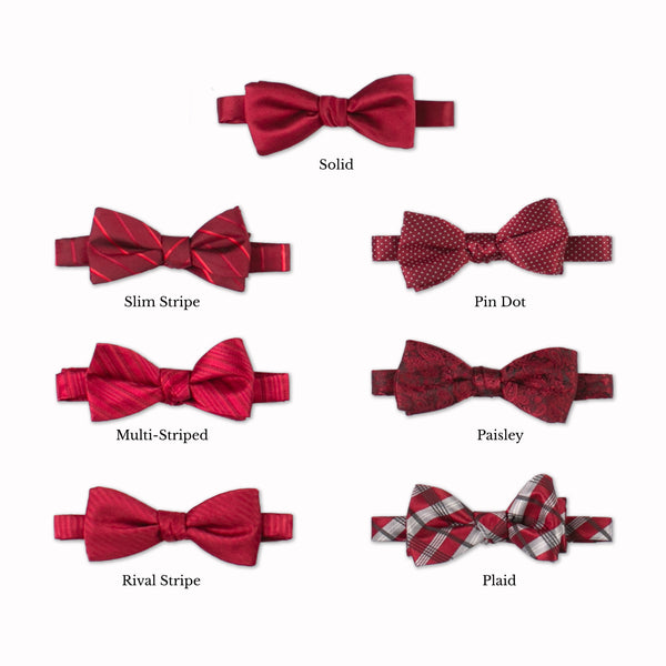 Classic Bow Tie - Cranberry Collage