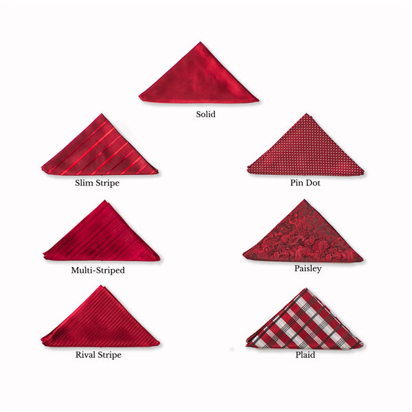 Classic Pocket Square - Cranberry Collage