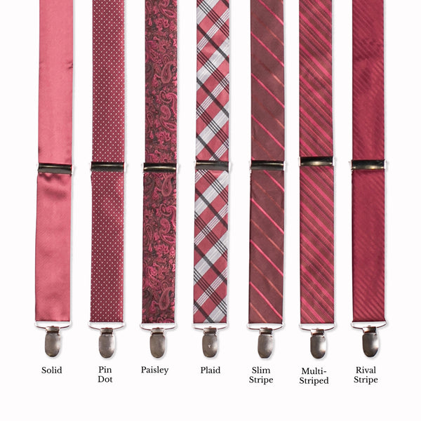 Classic Adjustable Suspenders - Hollyhock Collage