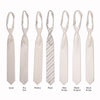 Classic Long Tie - Ivory Collage