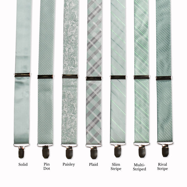 Classic Adjustable Suspenders - Mist Collage