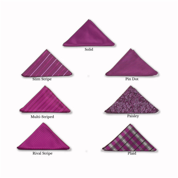 Classic Pocket Square - Mulberry Collage