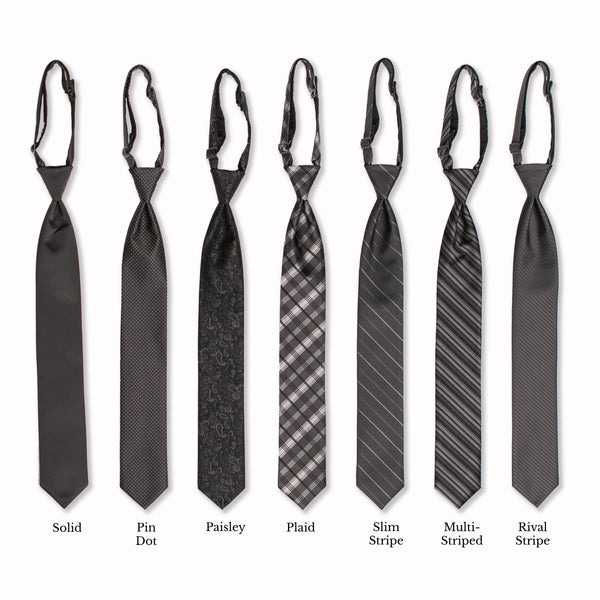 Classic Long Tie - Onyx Collage