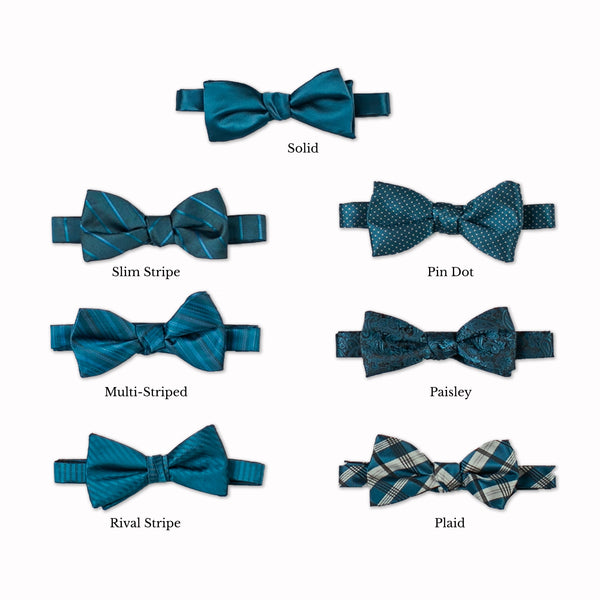 Classic Bow Tie - Peacock Collage