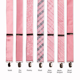 Classic Adjustable Suspenders - Pink