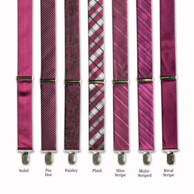 Classic Adjustable Suspenders - Plum