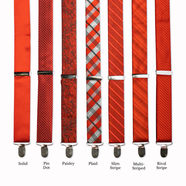 Classic Adjustable Suspenders - Poppy Collage
