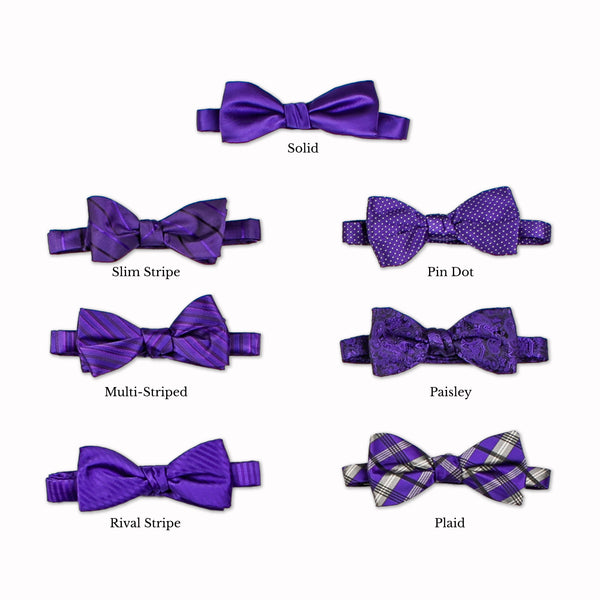 Classic Bow Tie - Purple Collage