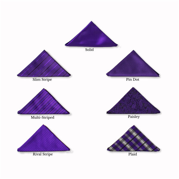 Classic Pocket Square - Purple Collage