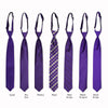 Classic Long Tie - Purple Collage