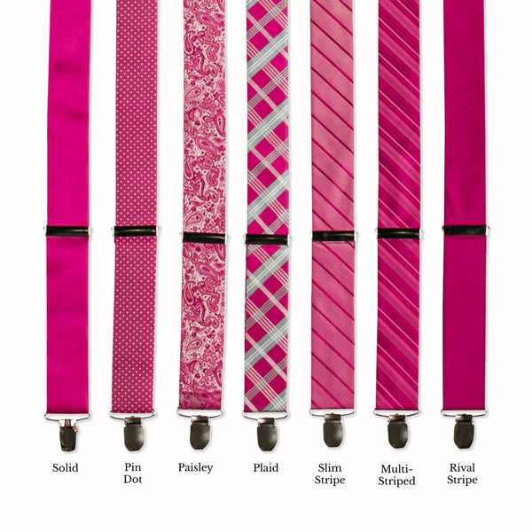 Classic Adjustable Suspenders - Rhodonite Collage
