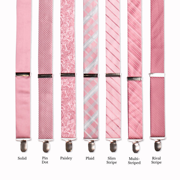 Classic Adjustable Suspenders - Rose Collage