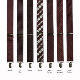 Classic Adjustable Suspenders - Ruby