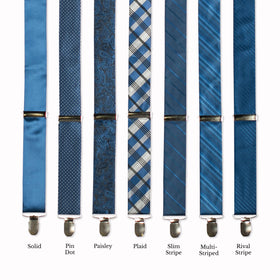 Classic Adjustable Suspenders - Sapphire