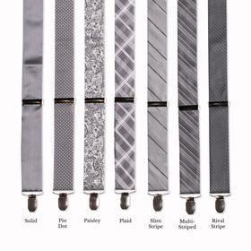 Classic Adjustable Suspenders - Slate