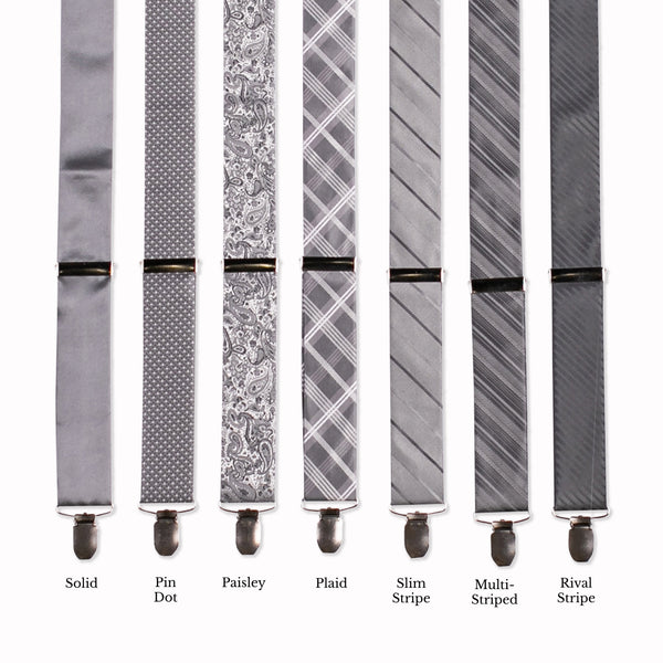 Classic Adjustable Suspenders - Slate Collage