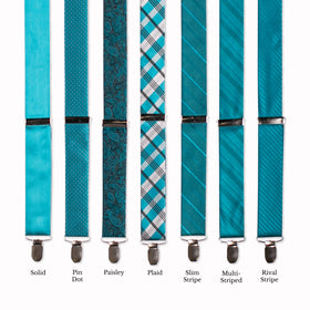Classic Adjustable Suspenders - Teal