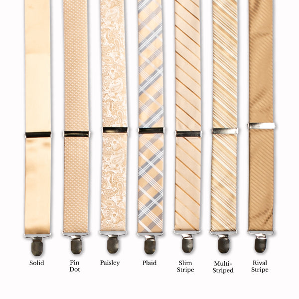Classic Adjustable Suspenders - Vanilla Collage