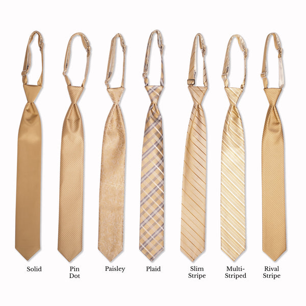 Classic Long Tie - Vanilla Collage