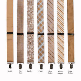 Classic Adjustable Suspenders - Wheat